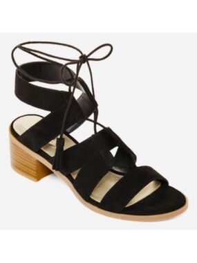A.N.A. Lena Women’s Lace Up Black Strappy Sandals